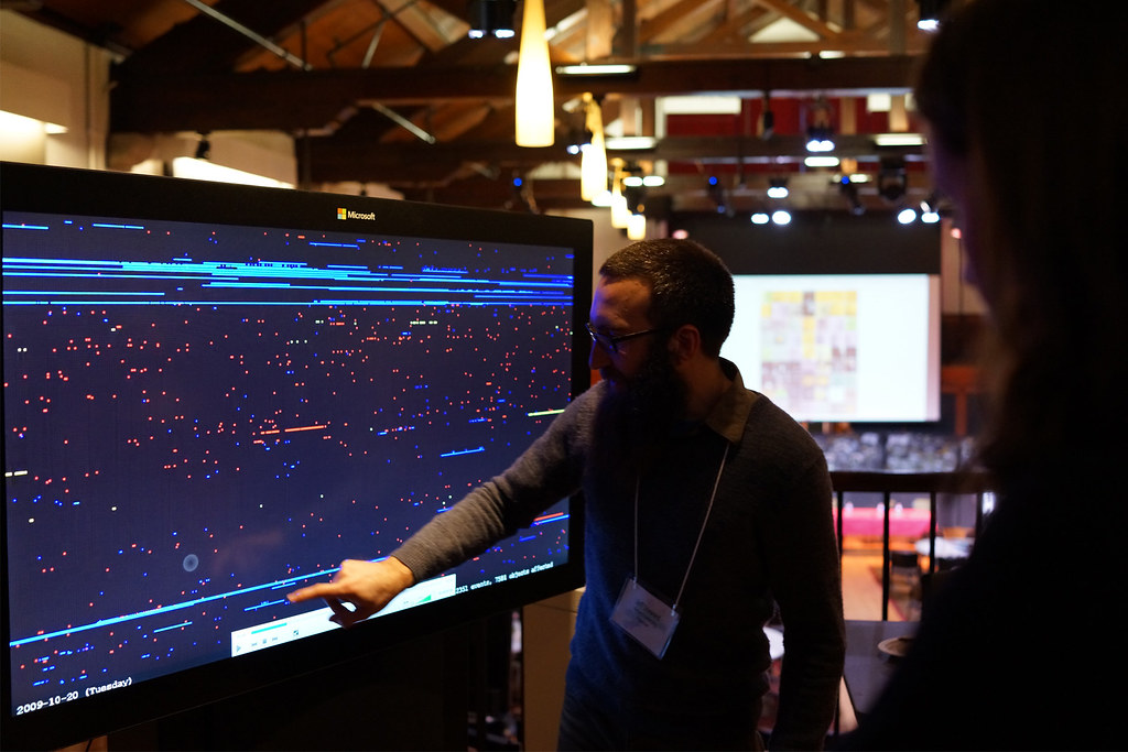 An interactive display visualizing the Harvard Art Museums collection data.